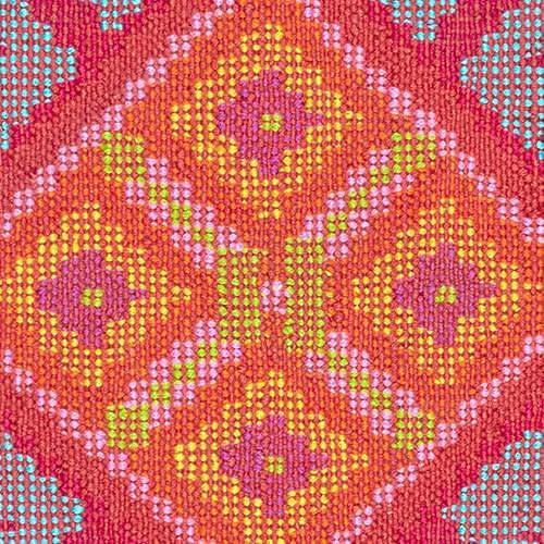Valencia Kilim Handwoven Indoor/Outdoor Rug Swatch | Spice