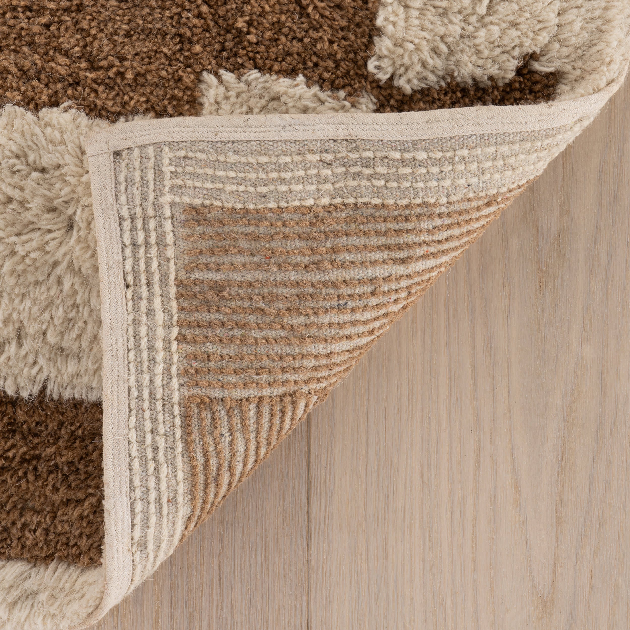 Velaina Handmade Washable Wool Rug | Tan - Image 5