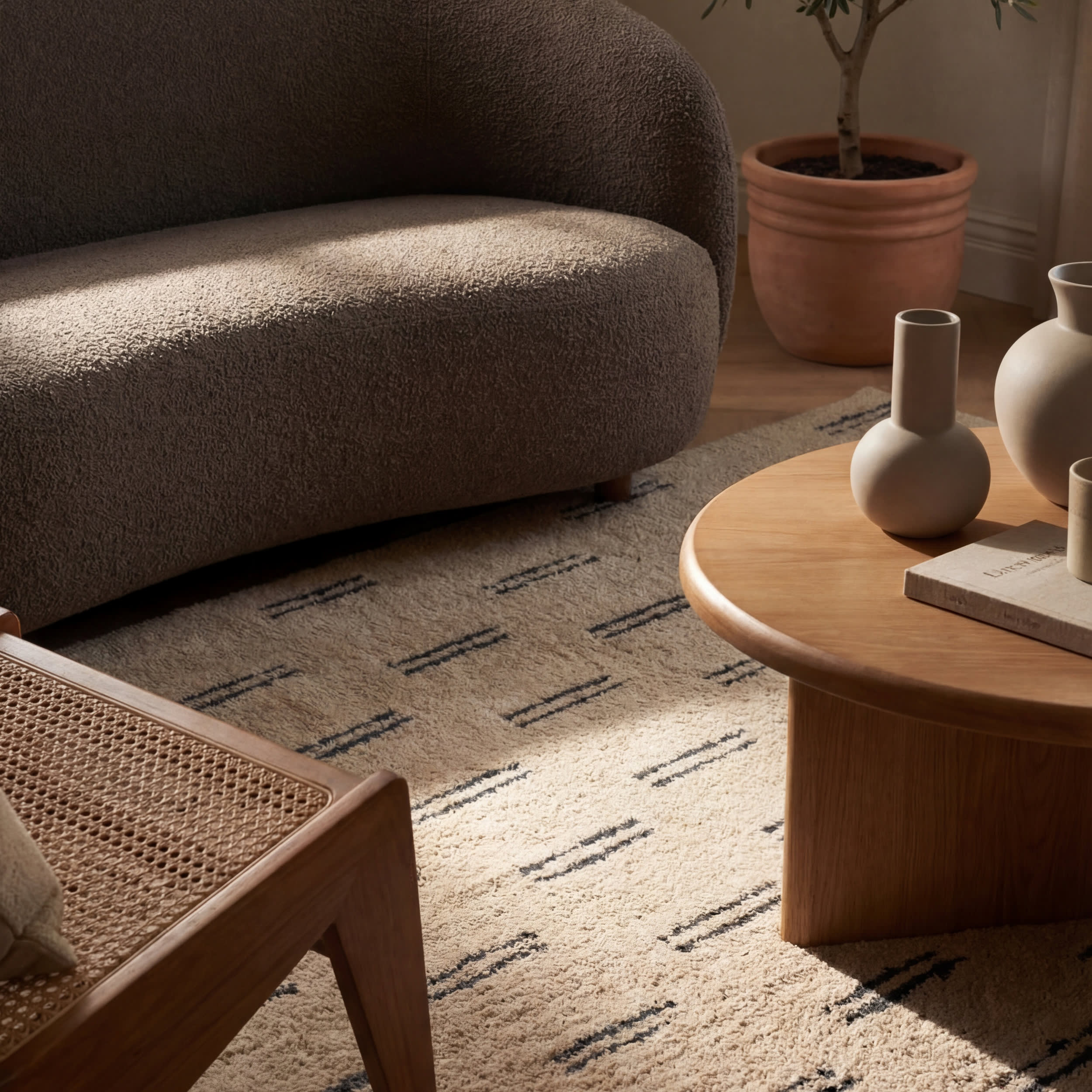 Vina Handmade Washable Wool Rug | Ivory - Image 8