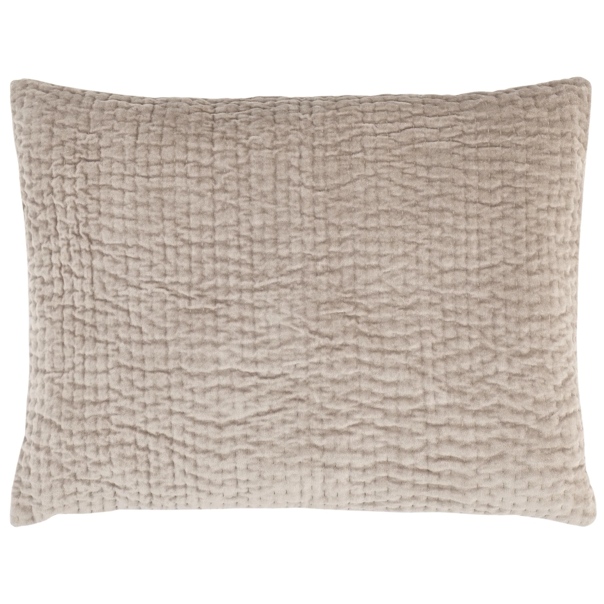 Viola Velvet Grey Quilted Sham - Image 2