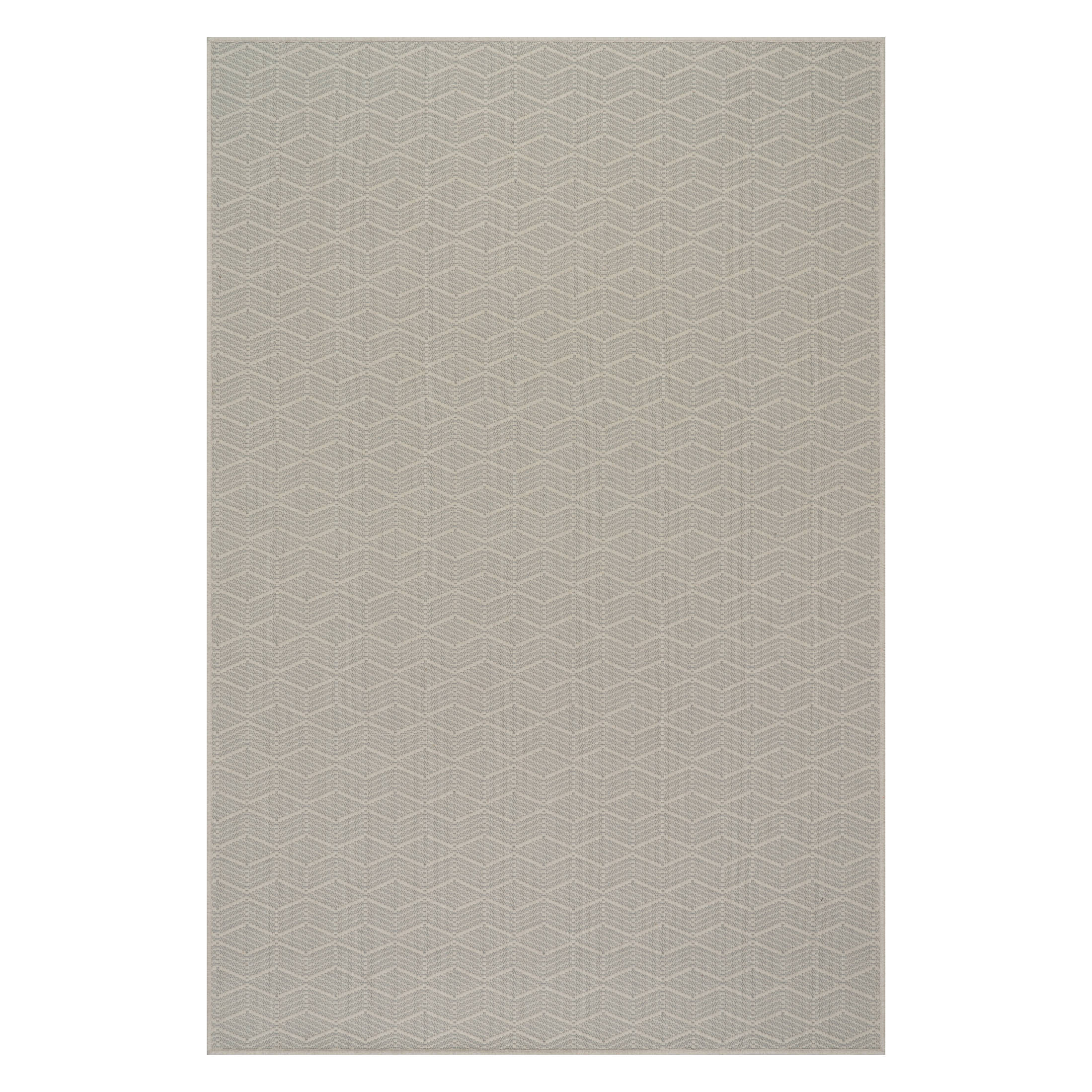 Vivi Chevron Woven Wool Custom Rug | Grey