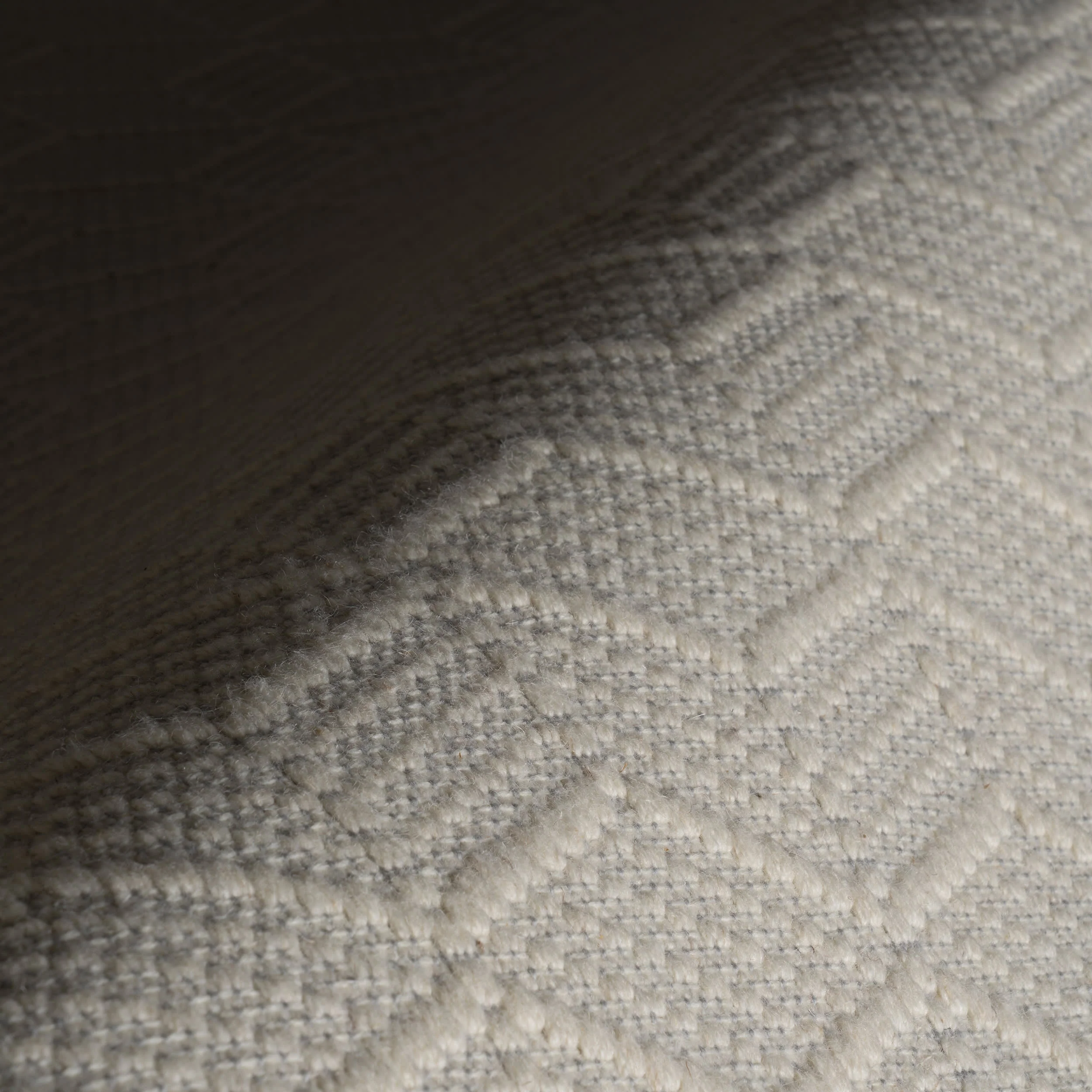 Vivi Chevron Woven Wool Custom Rug | Grey - Image 7
