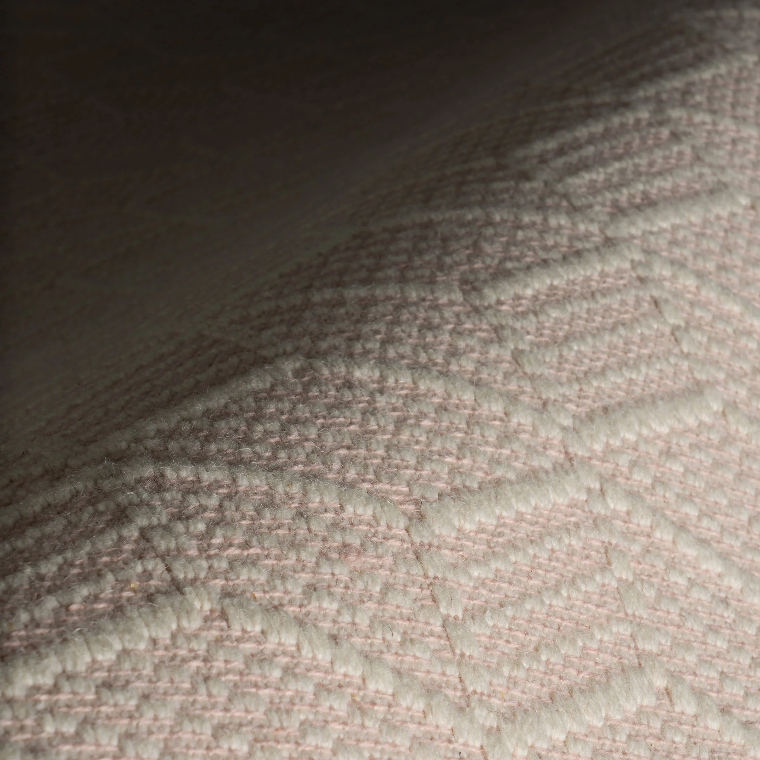 Vivi Chevron Woven Wool Custom Rug | Pink - Image 7