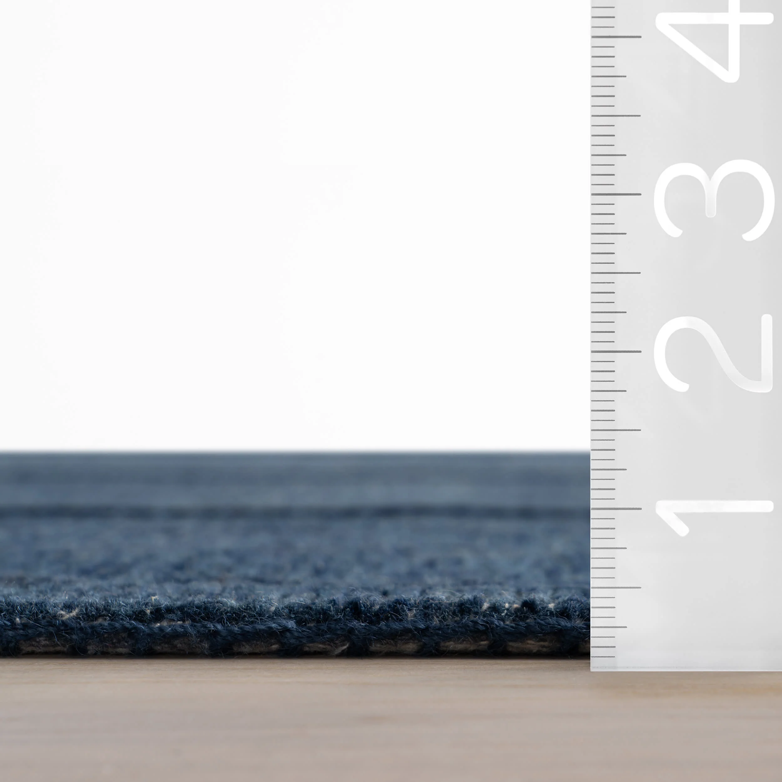 Vox Chevron Handmade Wool Rug | Navy - Image 5