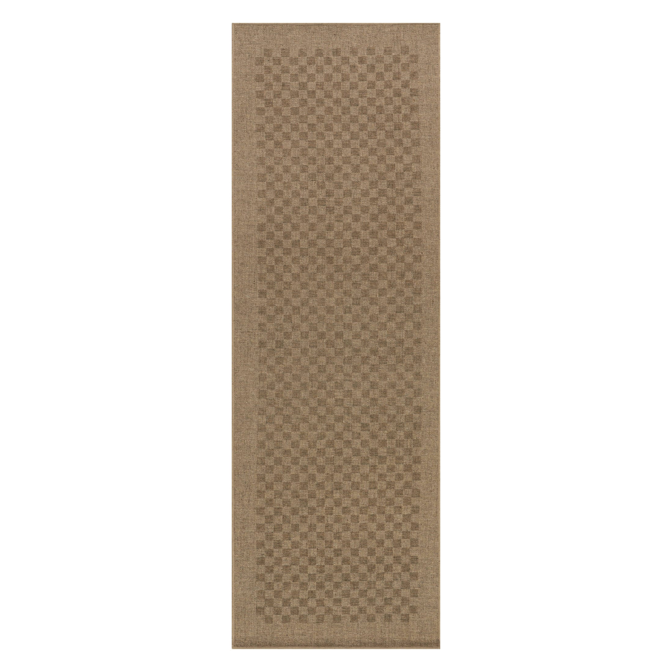 Watts Checkered Washable Rug by Nate Berkus | Brown - Image 2