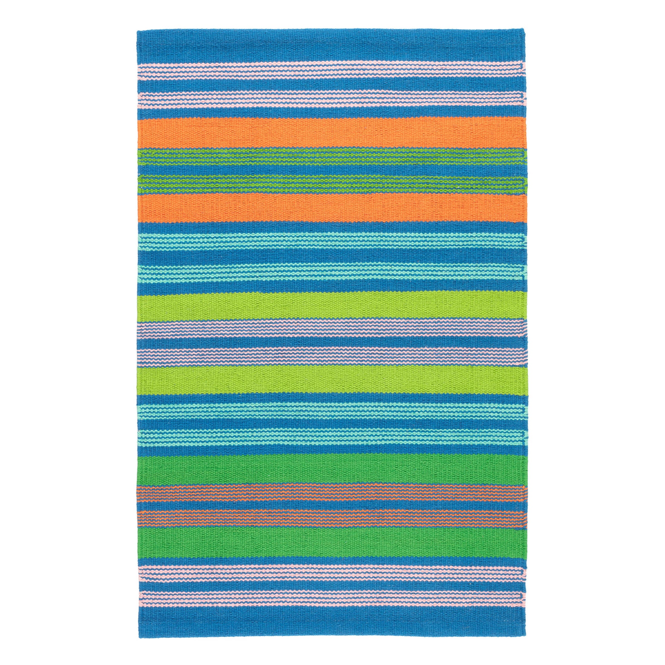 Wavy Stripe Handwoven Cotton Rug | Multi