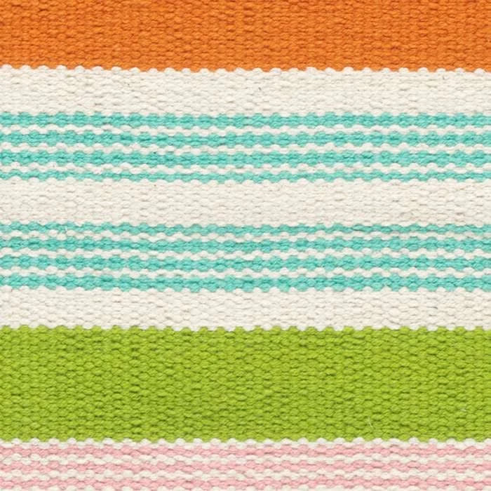 Wavy Stripe Handwoven Cotton Rug Swatch | Spring