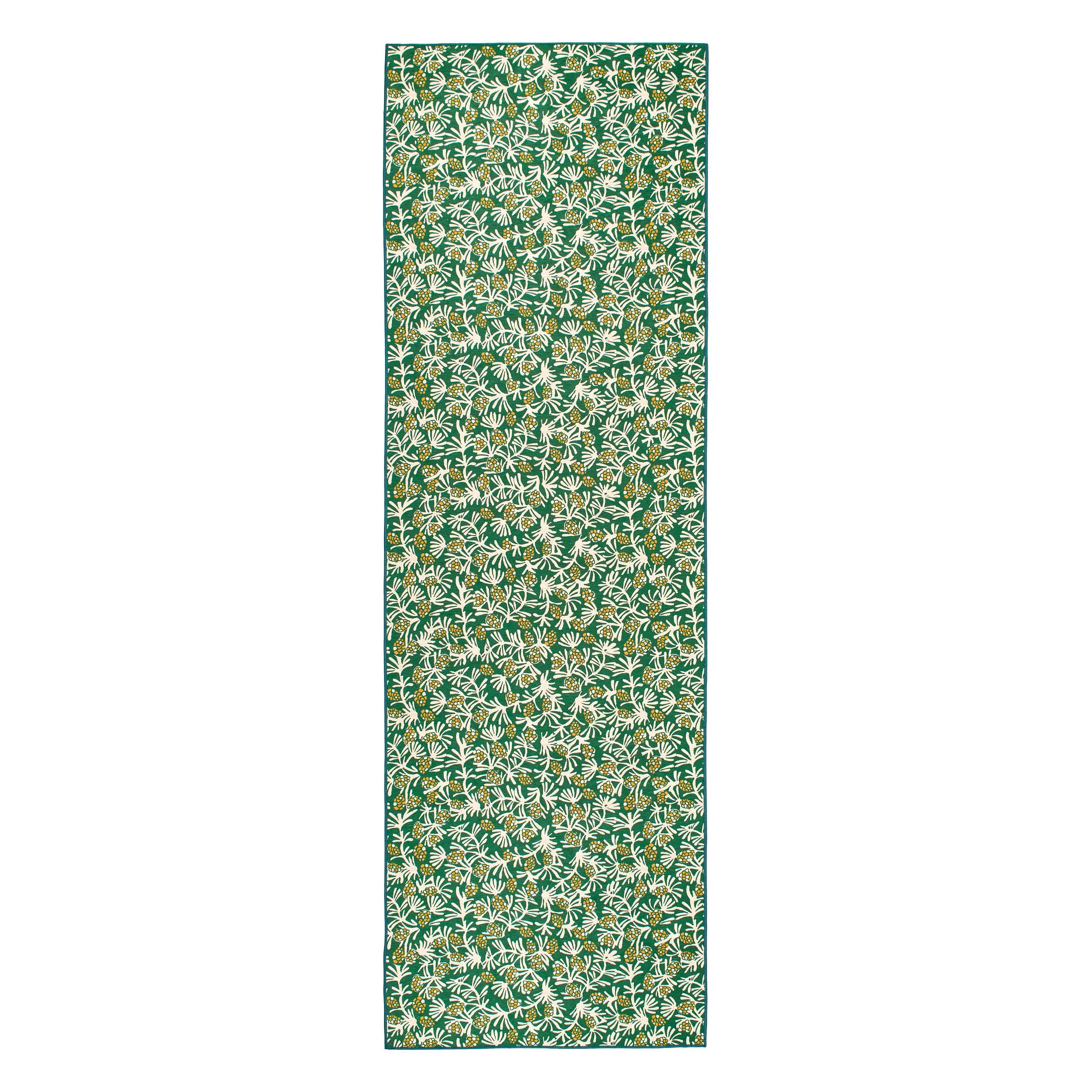 Winter Pinecones Machine Washable Rug | Green - Image 2