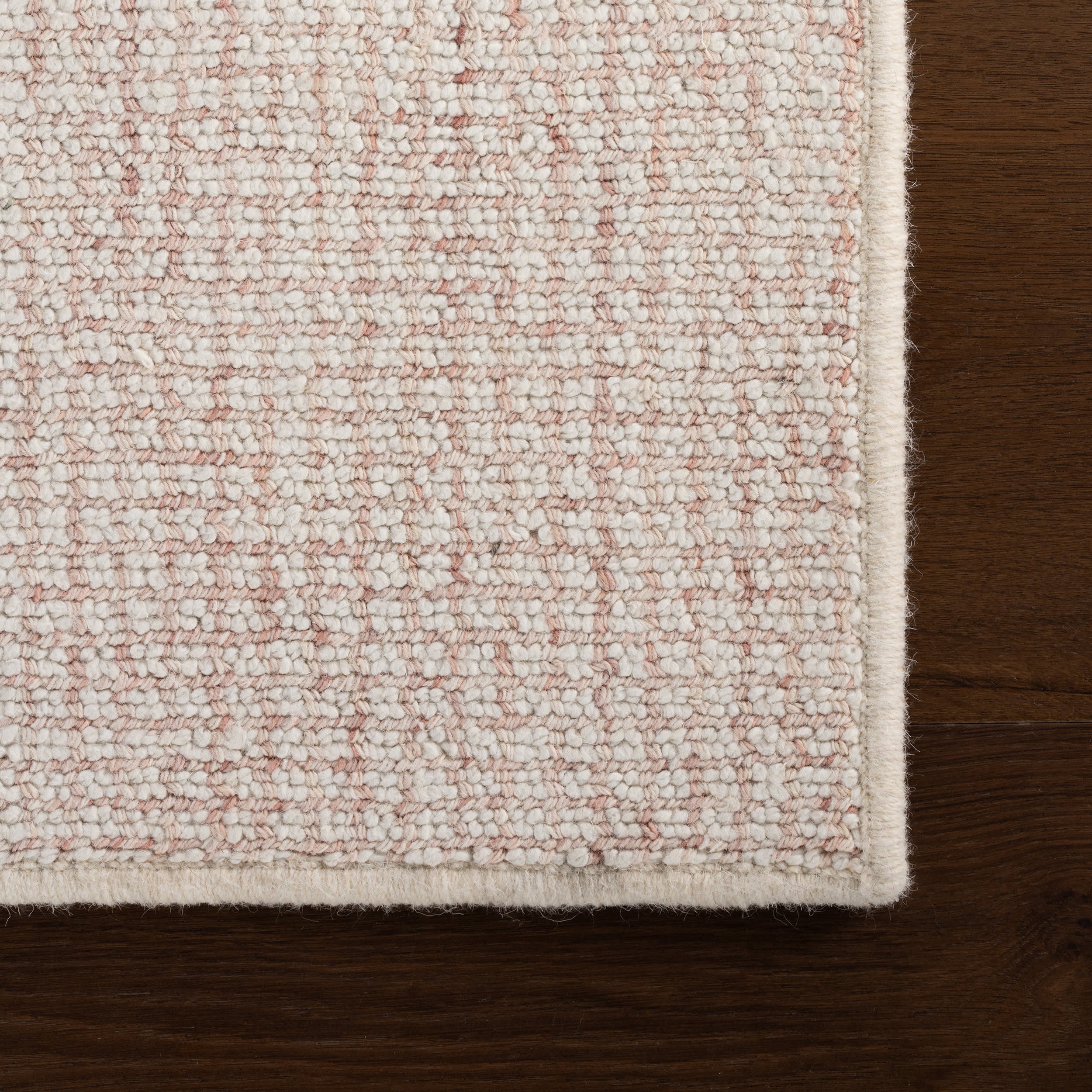 Yadira Geometric Woven Wool Custom Rug | Pink - Image 3