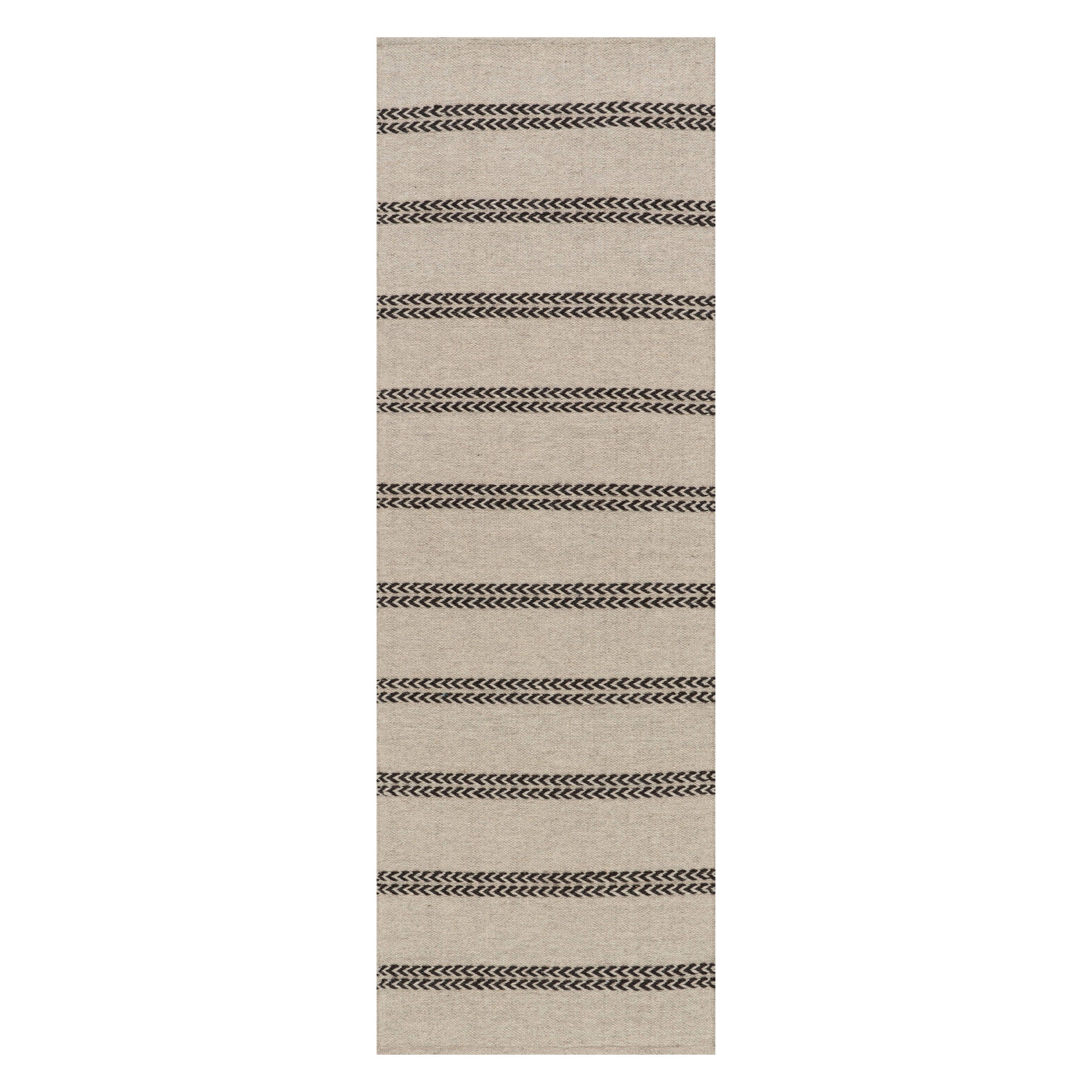 York Striped Wool Rug by Nate Berkus | Grey - Image 2