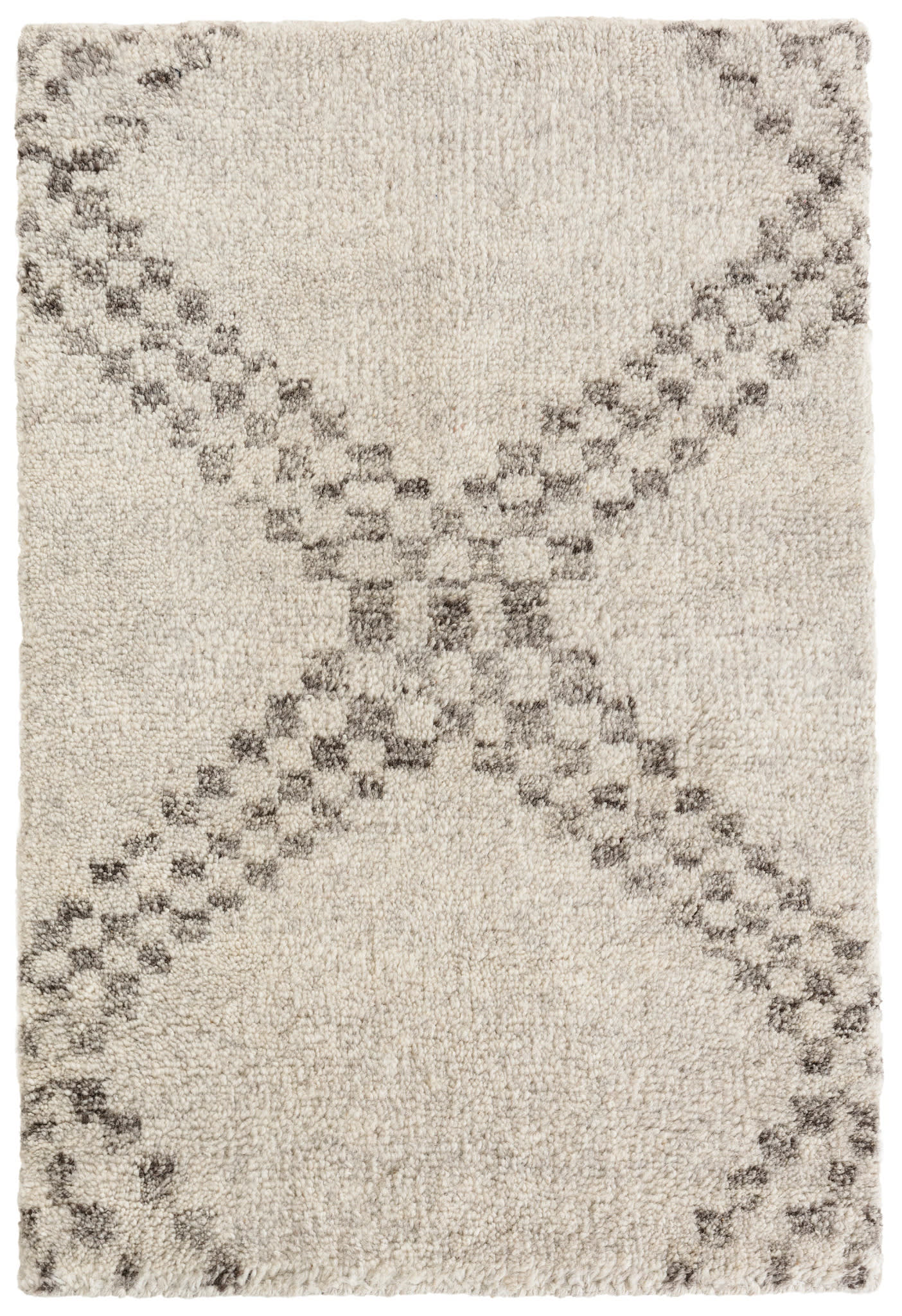Zillah Grey Hand Knotted Wool Rug Swatch - Image 2